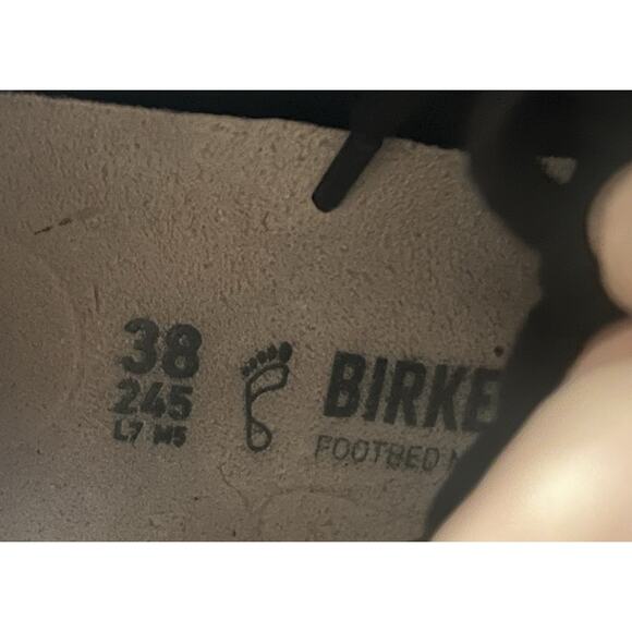 Birkenstock Bend Mid Sneaker Boot •38/W7 M5• Black Natural Leather Lace Up $185 - Picture 14 of 15